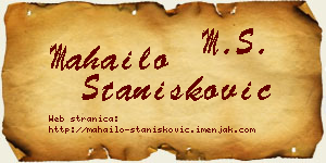 Mahailo Stanišković vizit kartica
